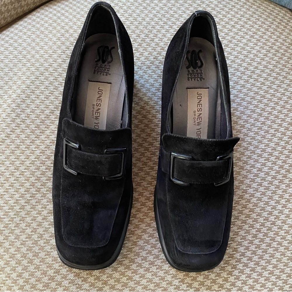 Jones New York Sport black suede shoes SIZE 7-1/2 medium